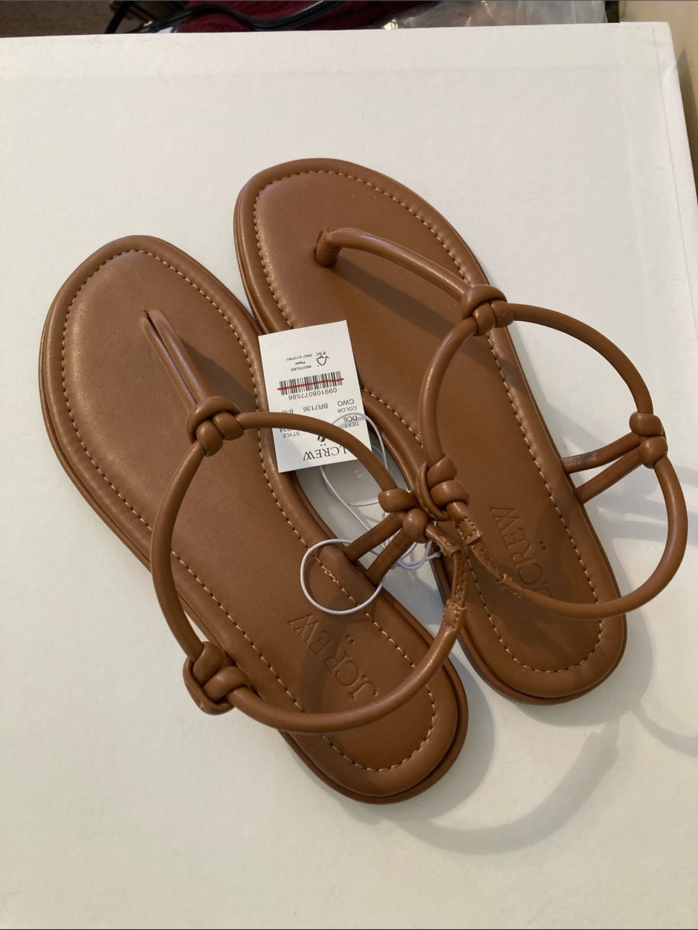 JCrew Factory knotted thong sandals